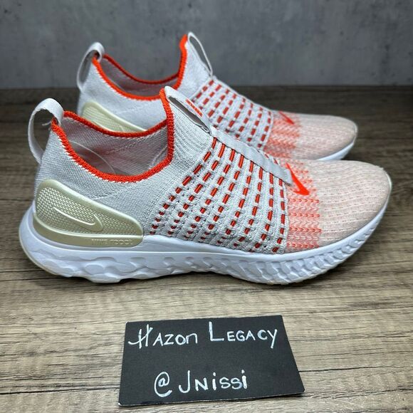 Nike~Women’s~Epic Phantom React Flyknit 2~Vast Grey/Orange(CJ0280-003) Sz 7 - Picture 2 of 8